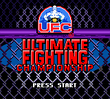 Ultimate Fighting Championship title screen for GameBoy Color